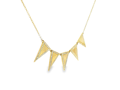 0.40CT Diamond Pendant 14k Yellow Gold