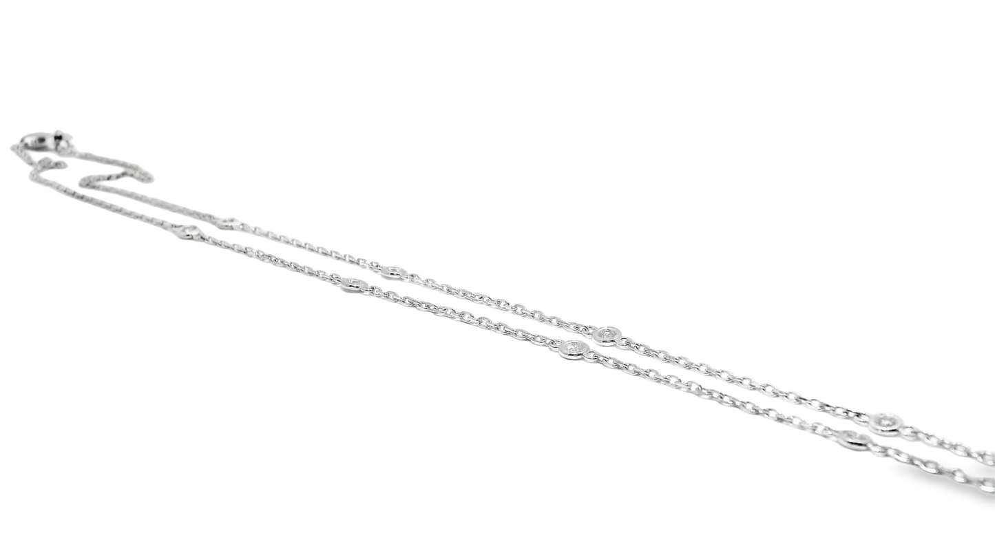 1.07CT Diamond Pendant 14k White Gold