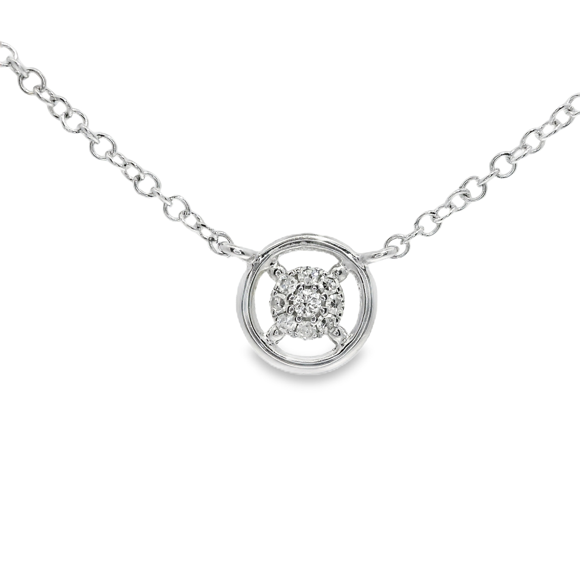 0.09ct diamond pendant in 14k white gold – Niara