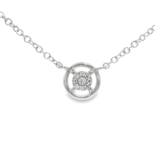 0.09ct diamond pendant in 14k white gold – Niara