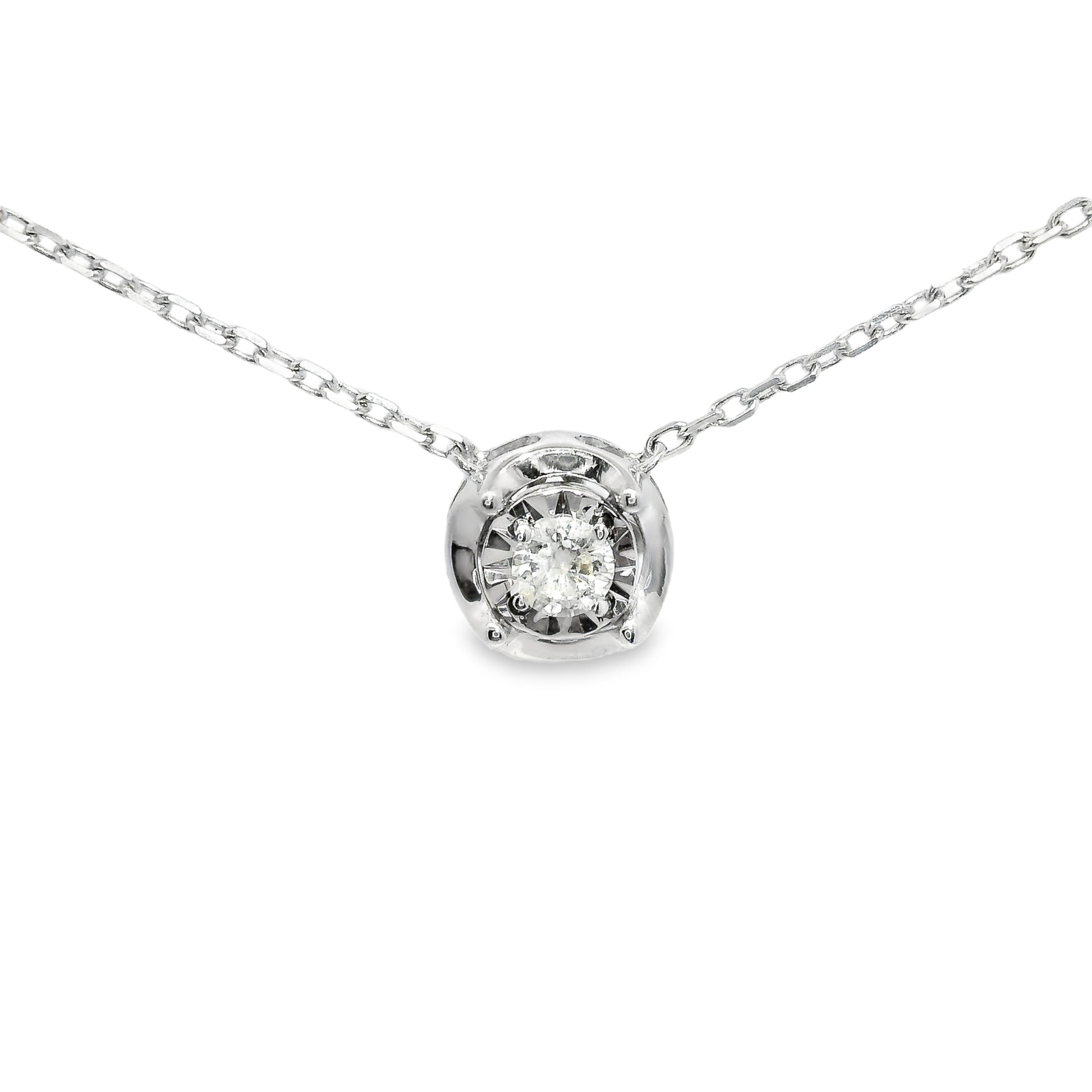 0.09ct diamond pendant in 14k white gold – Niara