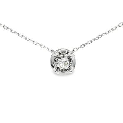 0.09ct diamond pendant in 14k white gold – Niara