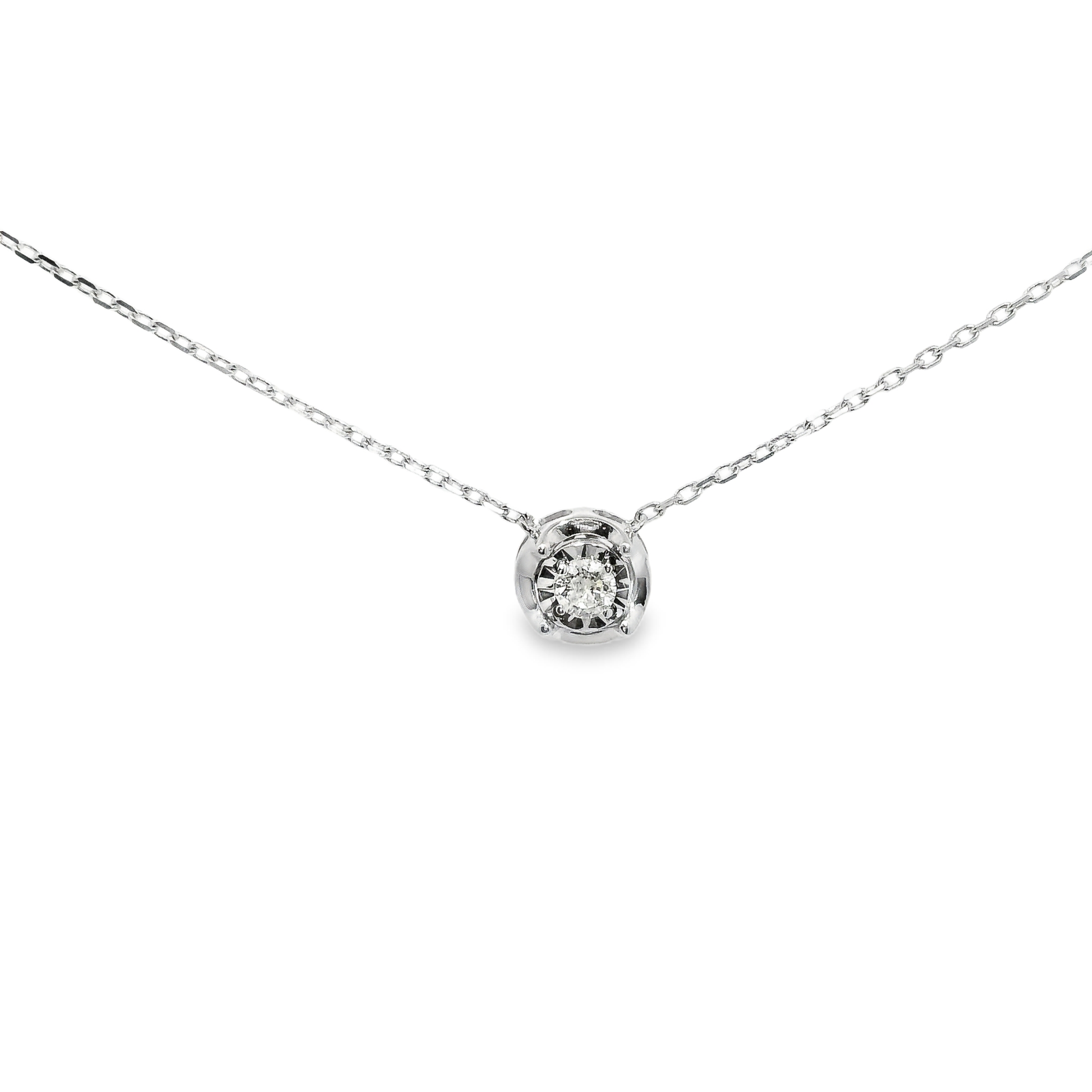 0.09ct diamond pendant in 14k white gold – Niara