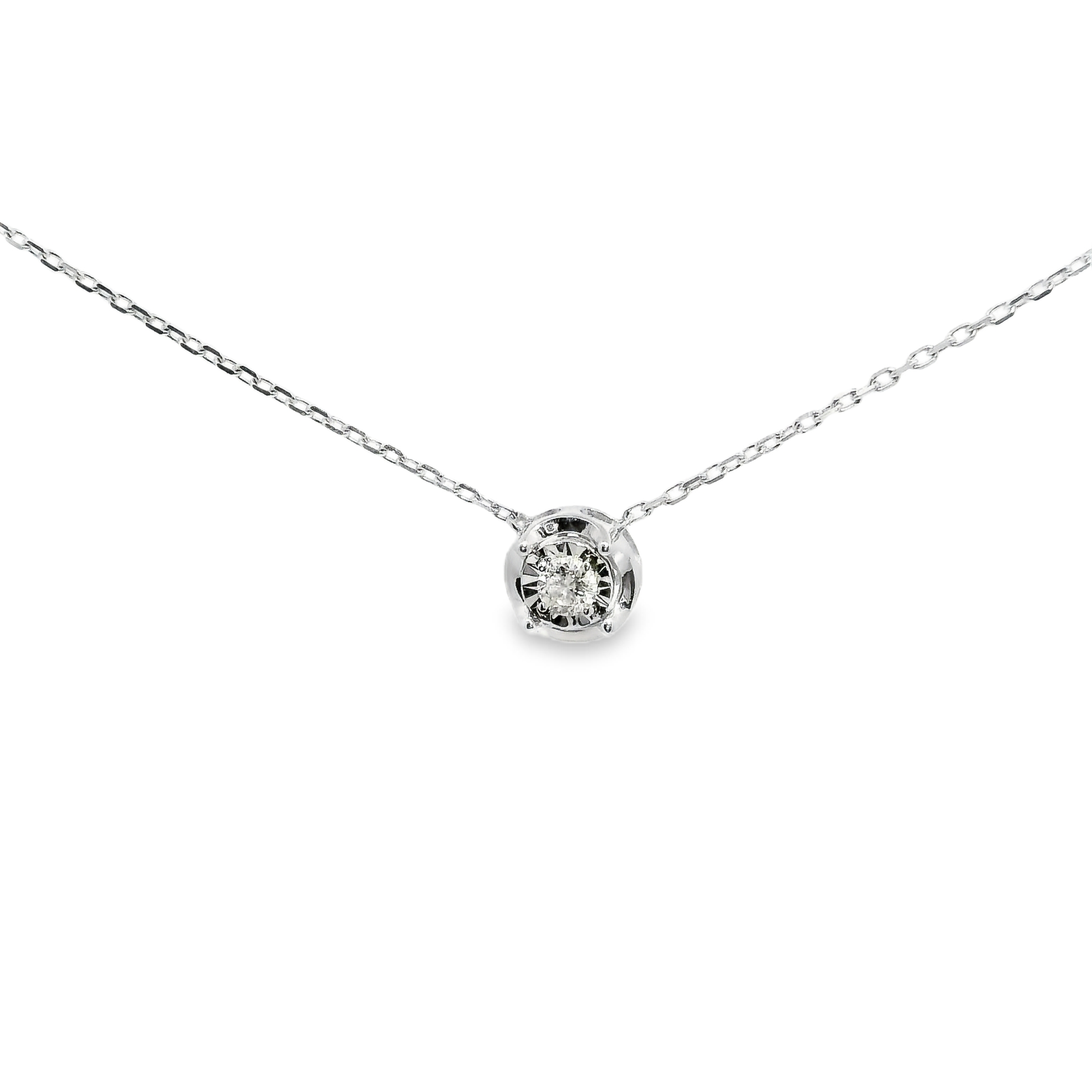 0.09ct diamond pendant in 14k white gold – Niara
