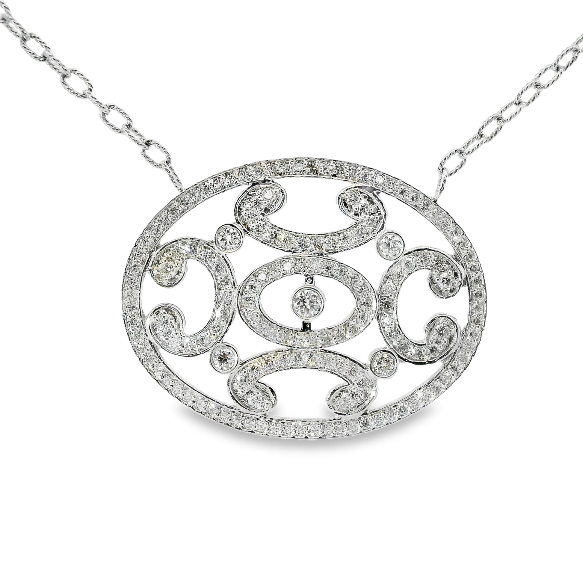 1.57ct diamond pendant in 14k white gold – Niara