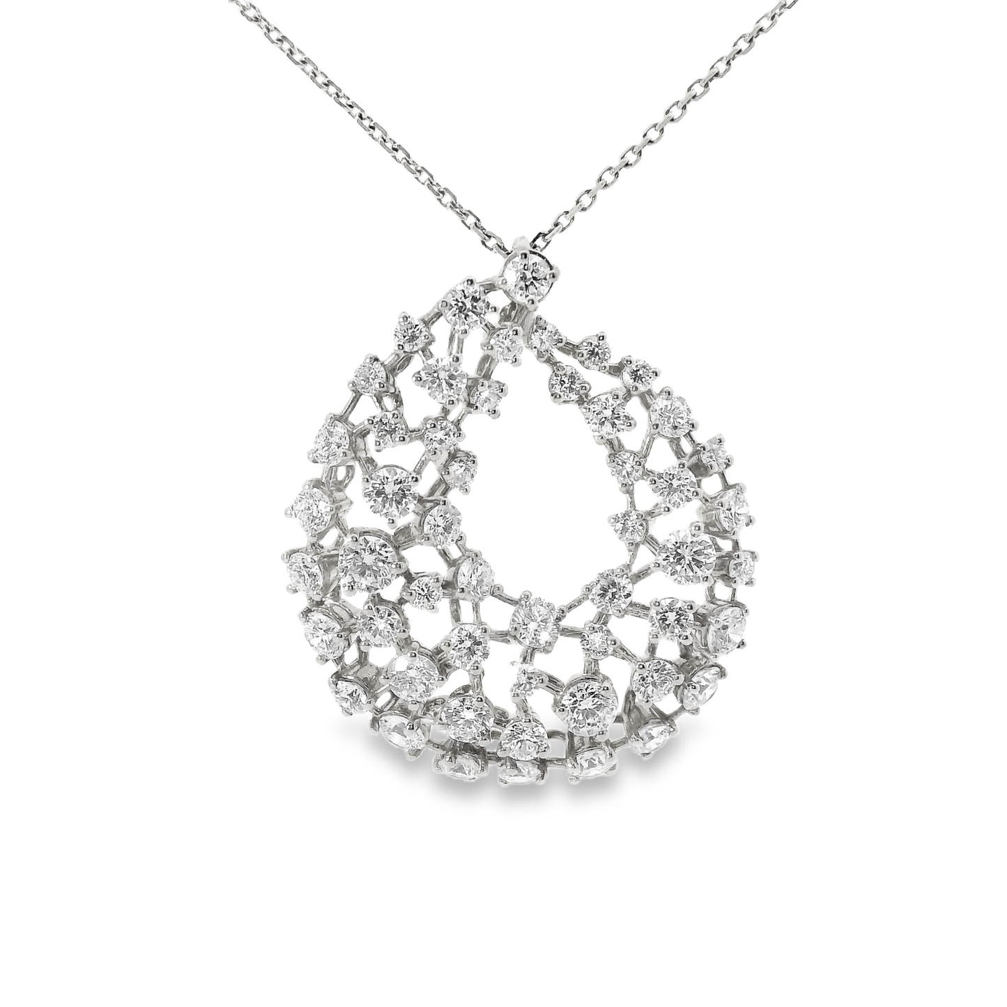 3.29CT Diamond Pendant 14k Gold