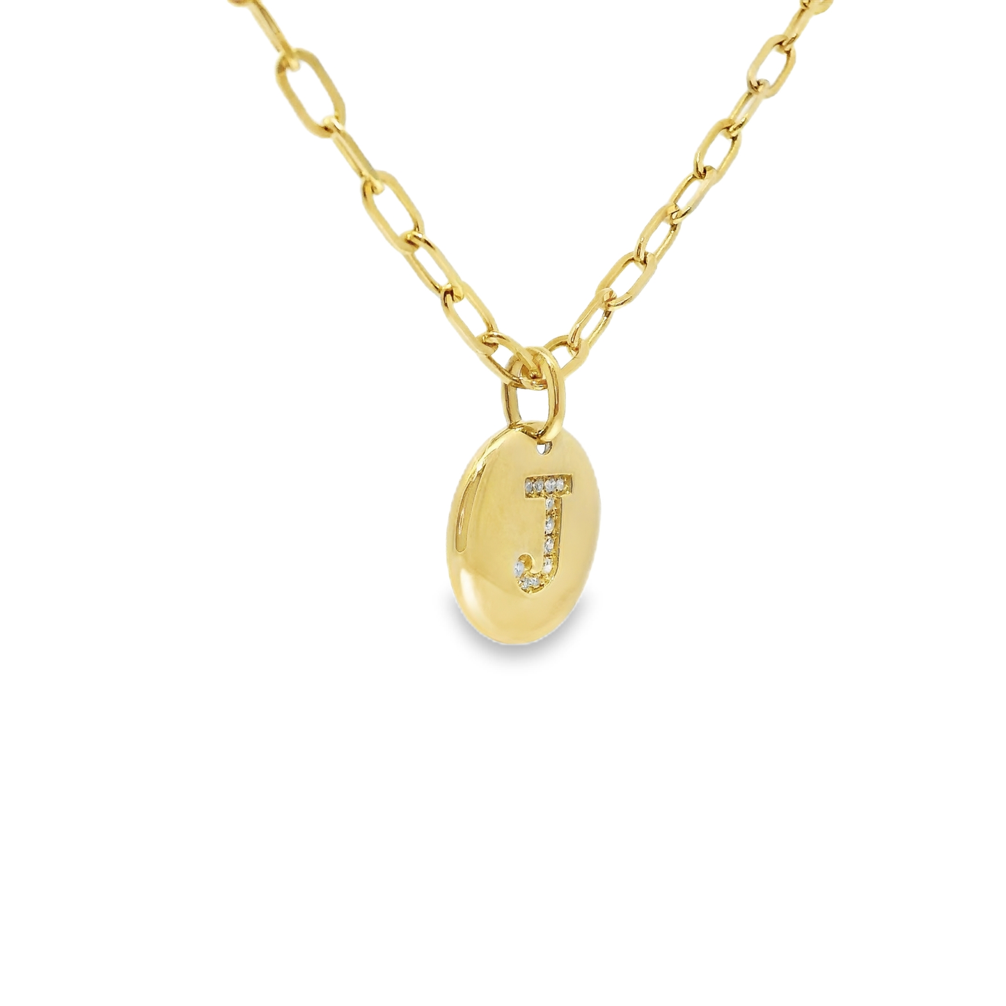 0.06ct diamond initial pendant in 14k yellow gold – Niara