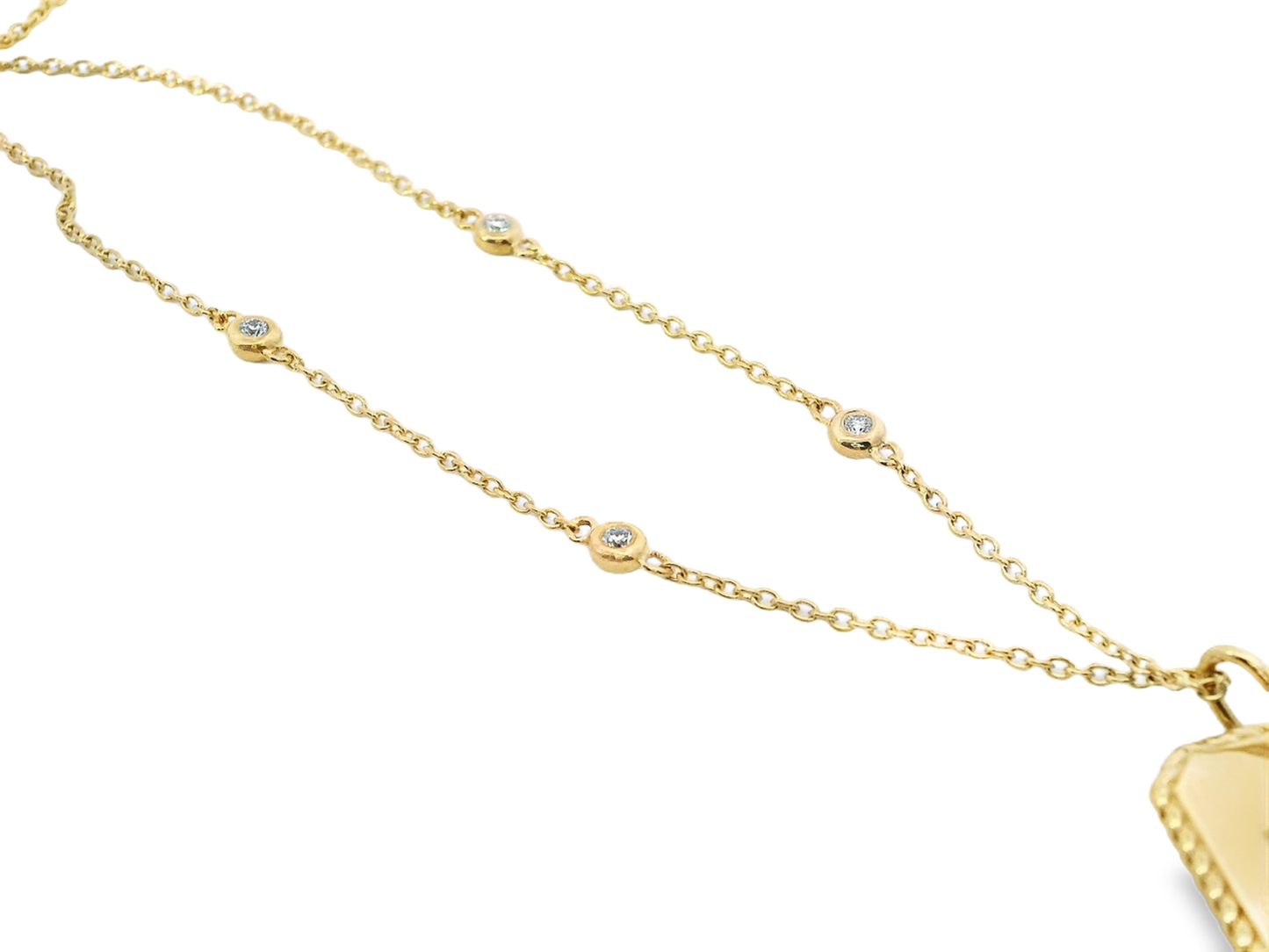 0.19ct diamond initial pendant in 14k yellow gold – Niara