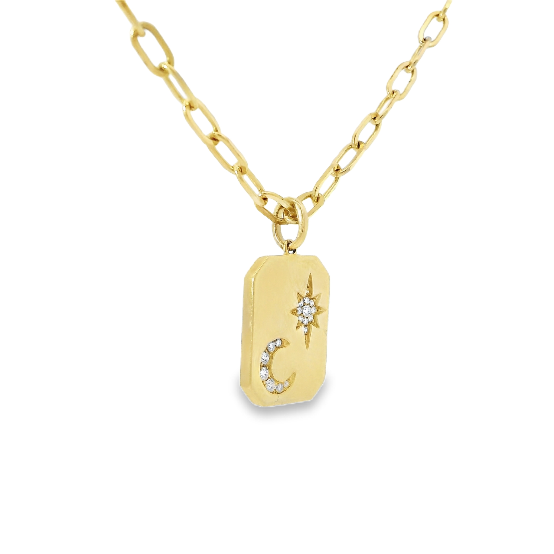 0.09ct diamond pendant in 14k yellow gold – Niara