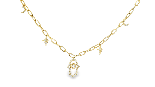 0.30CT Diamond Pendant 14k Yellow Gold