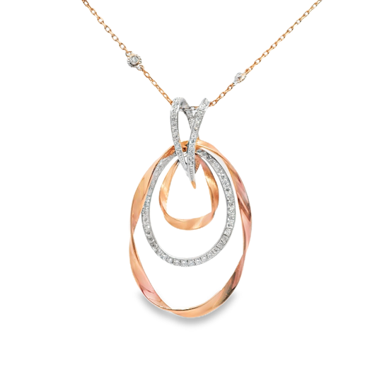 0.98ct diamond pendant in 14k gold – Niara
