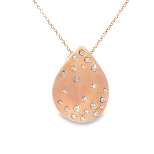 0.48CT Diamond Pendant 14k Gold