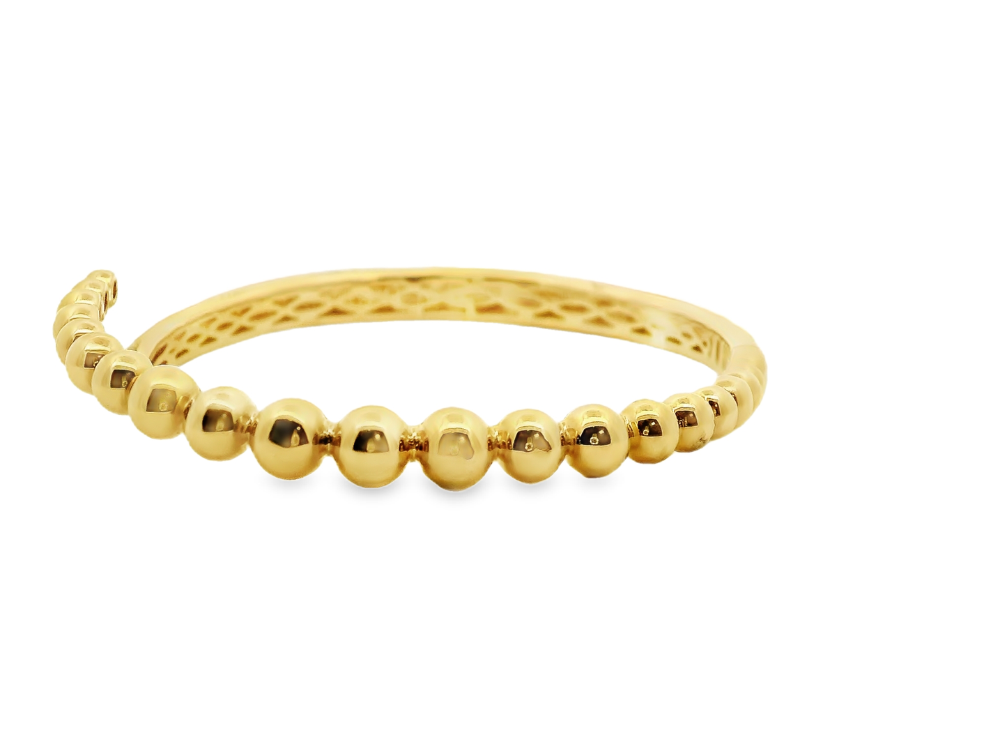 0.95CT Diamond Bangle 14k Yellow Gold