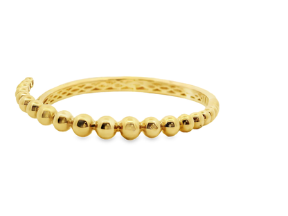 0.95CT Diamond Bangle 14k Yellow Gold