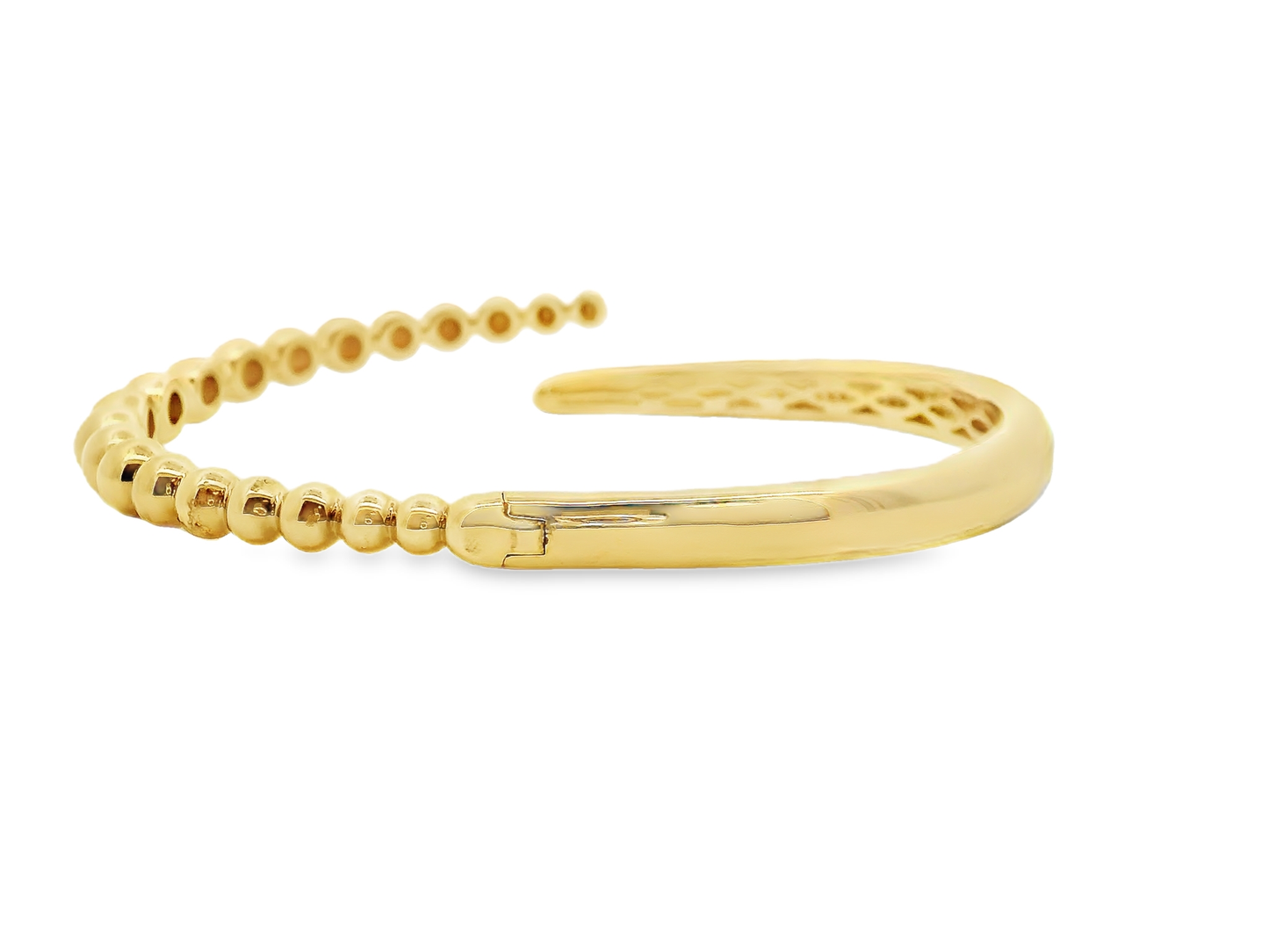 0.95CT Diamond Bangle 14k Yellow Gold