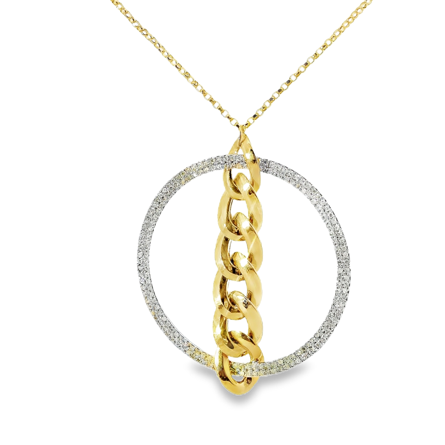 0.35ct diamond pendant in 14k yellow gold – Niara