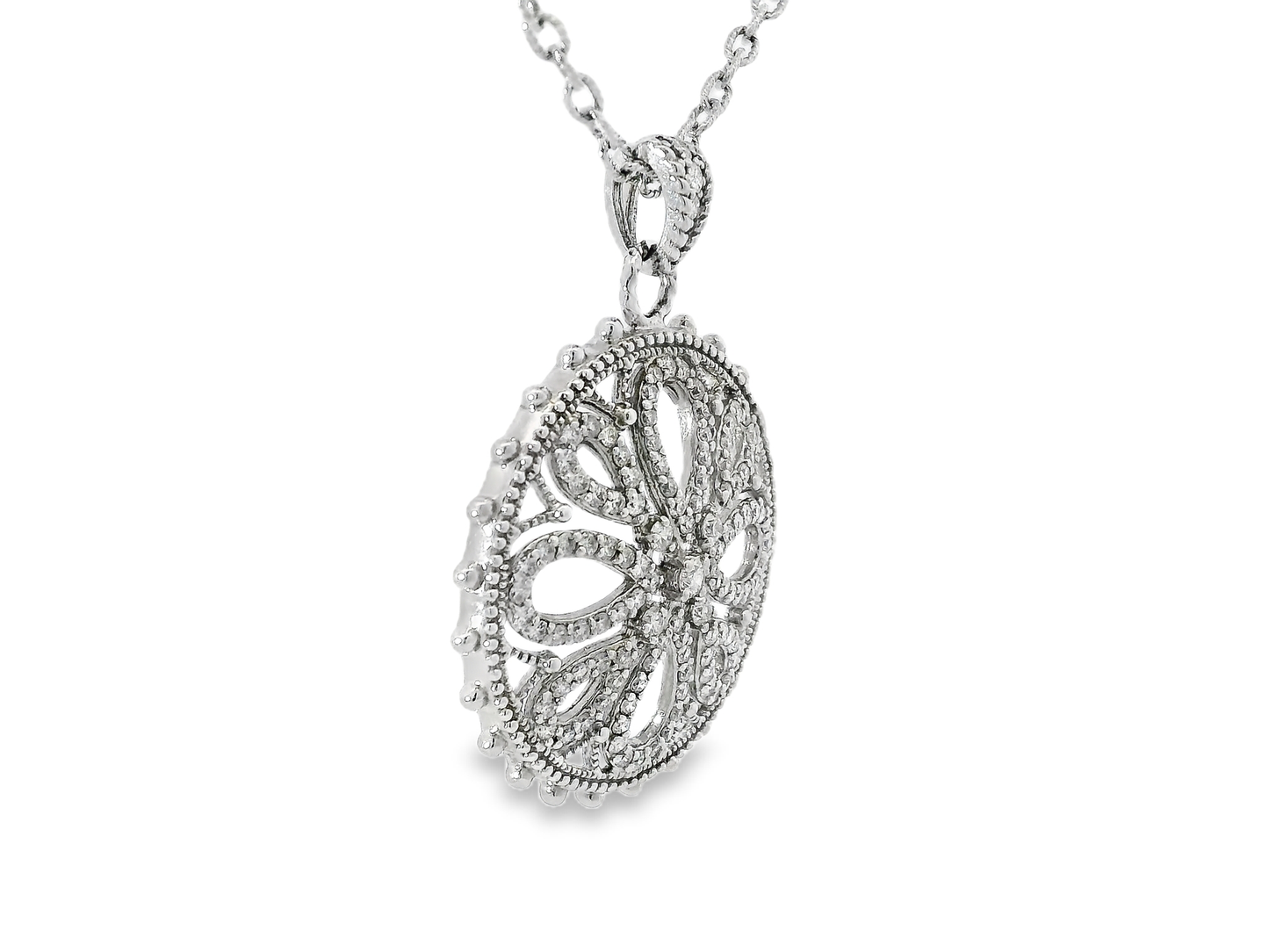 1.40ct diamond pendant in 14k white gold – Niara