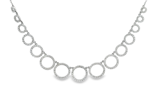 2.59CT Diamond Pendant 14k White Gold