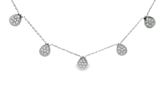 0.80CT Diamond Pendant 14k White Gold