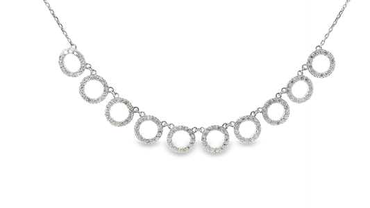 1.18CT Diamond Pendant 14k White Gold