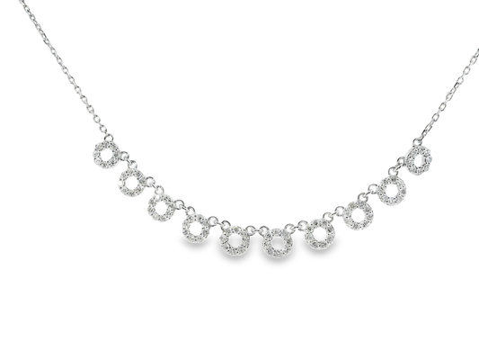 0.54CT Diamond Pendant 14k White Gold