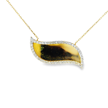 0.40CT Diamond Pendant 18k Yellow Gold