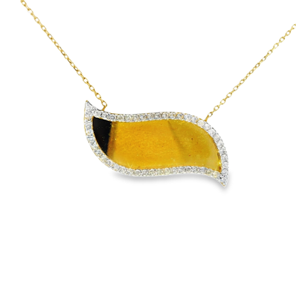 0.40CT Diamond Pendant 18k Yellow Gold