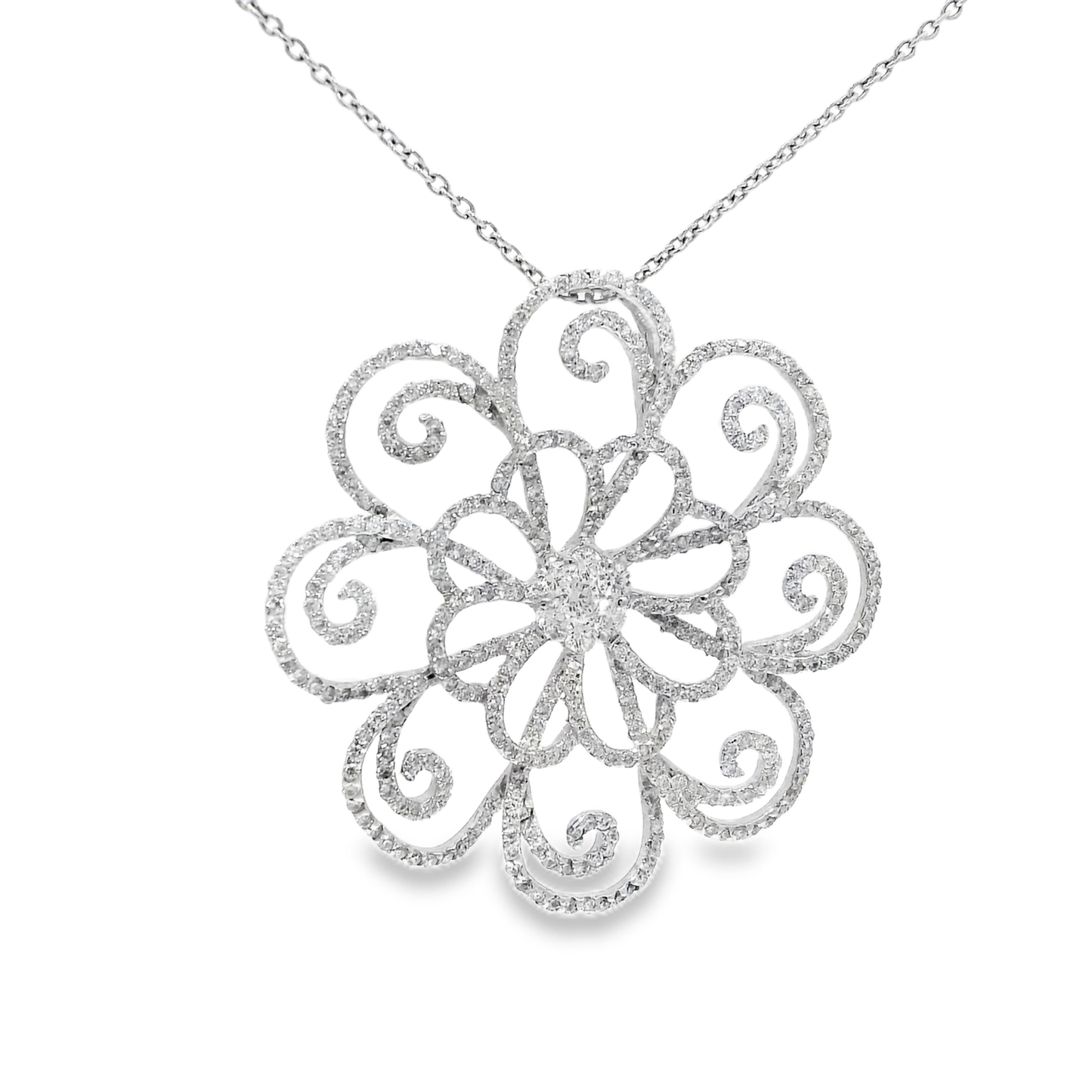 2.42ct diamond pendant in 14k white gold – Niara