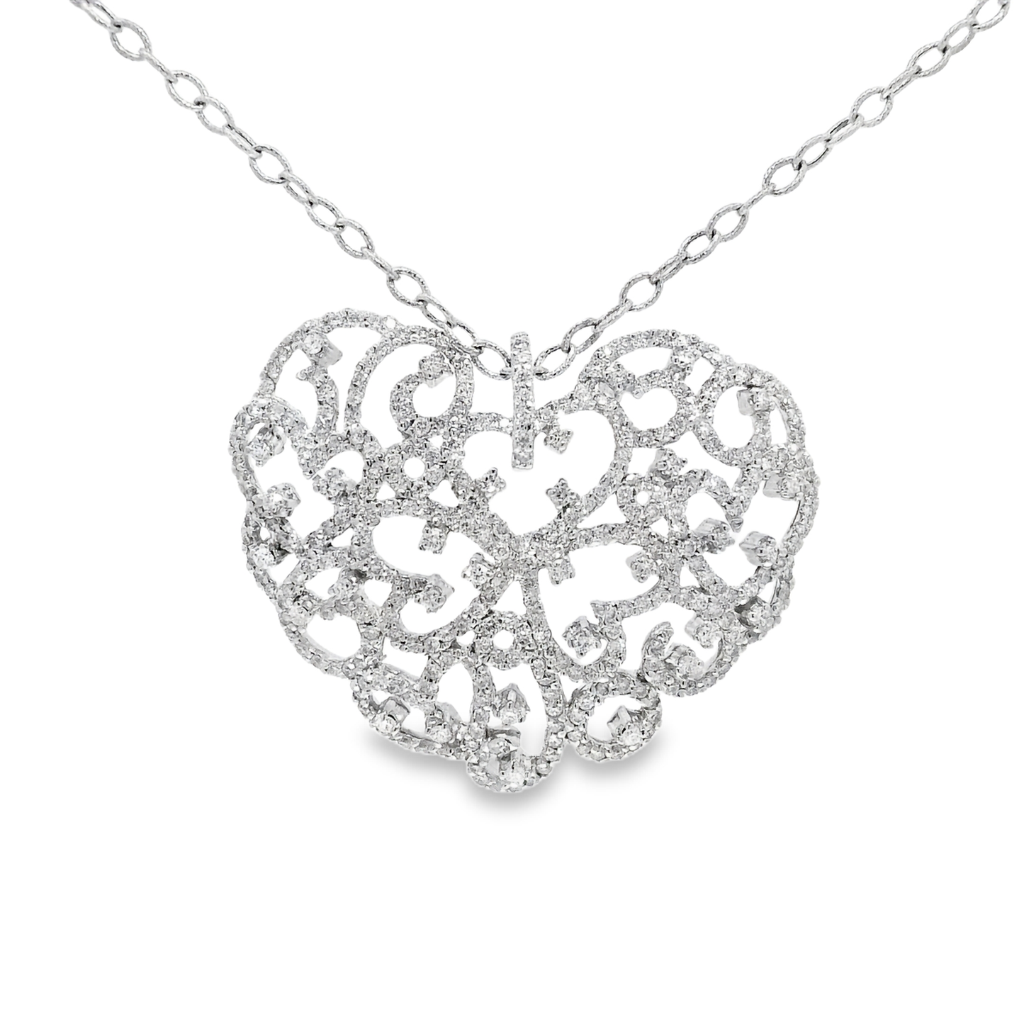 3.17ct diamond pendant in 14k white gold – Niara