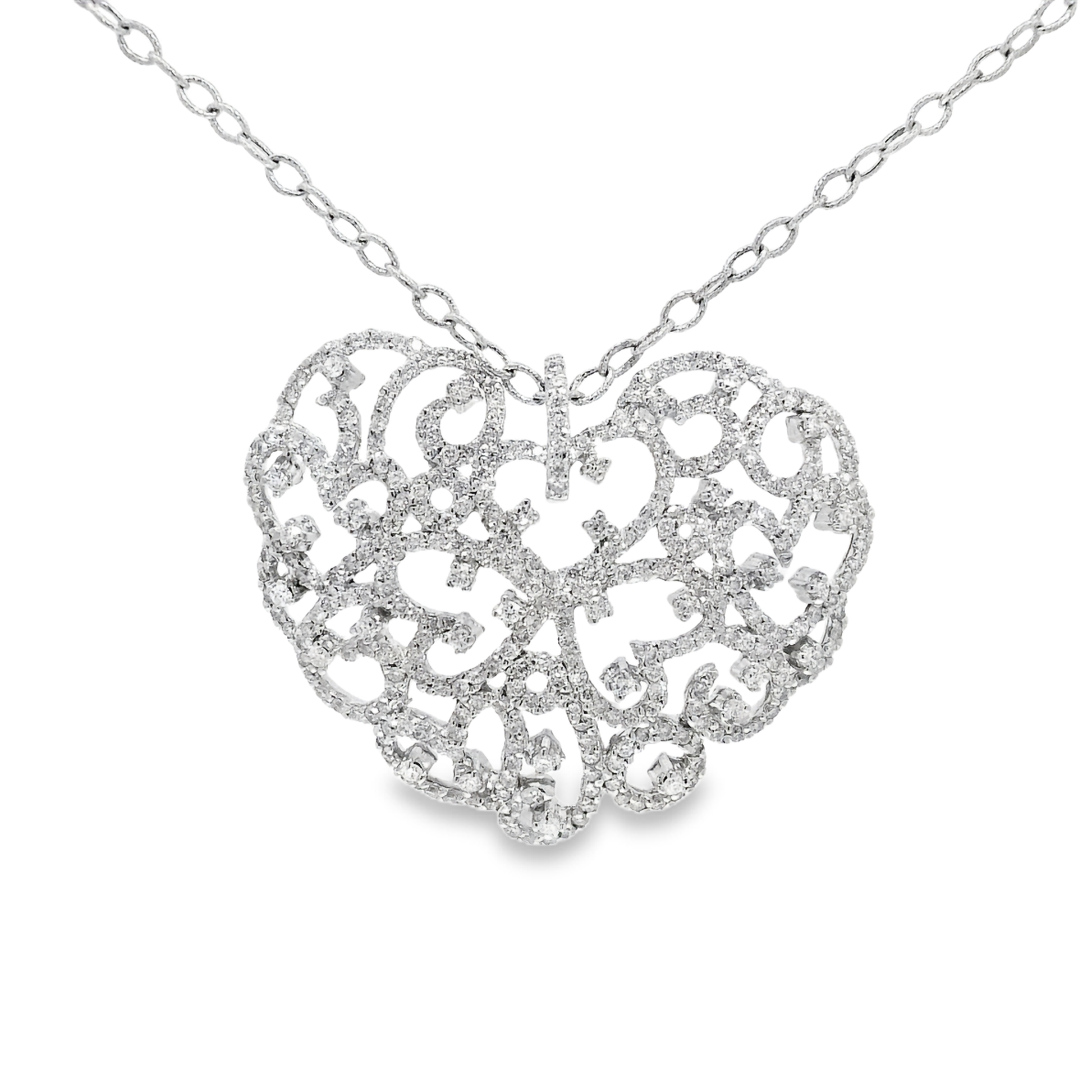 3.17ct diamond pendant in 14k white gold – Niara
