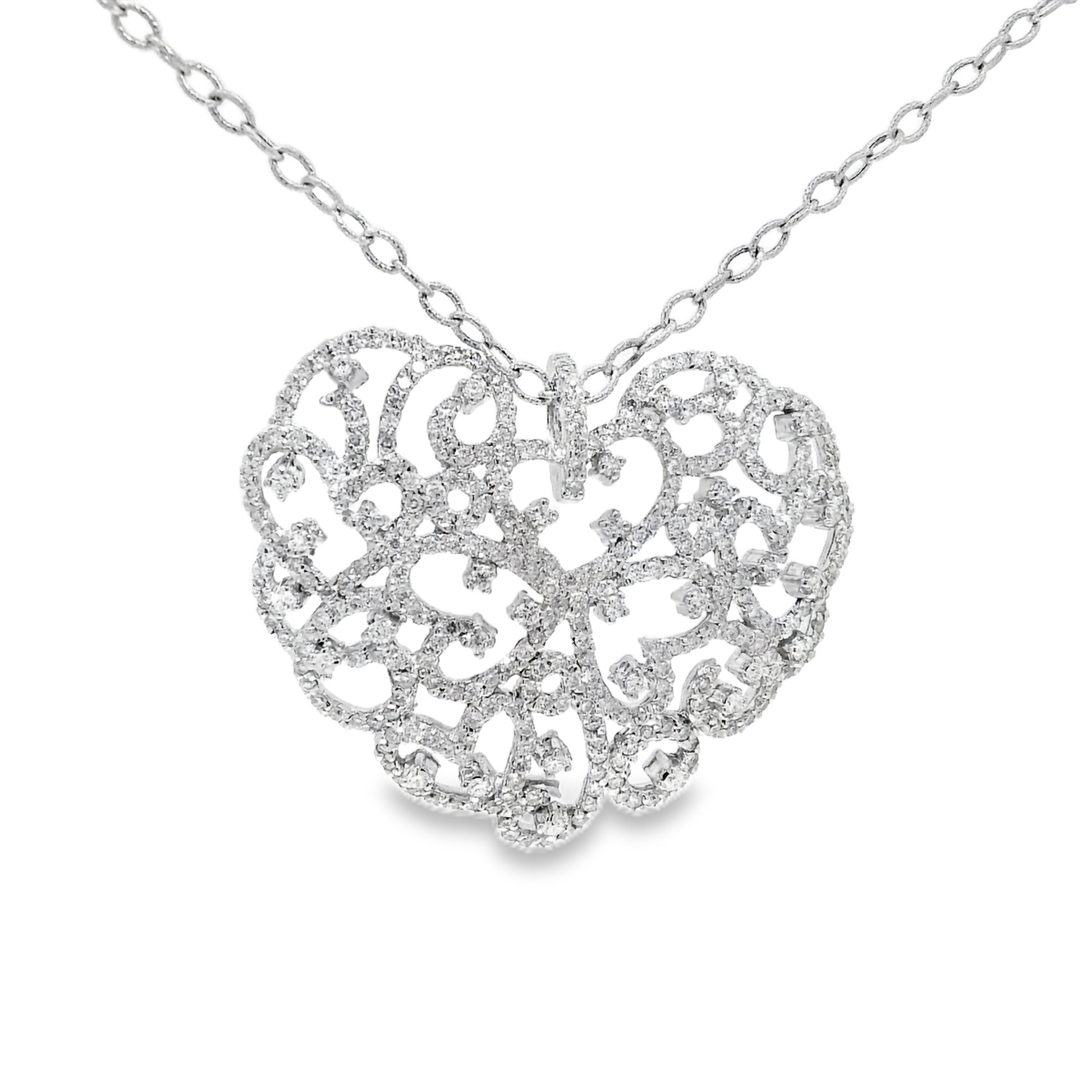 3.17ct diamond pendant in 14k white gold – Niara
