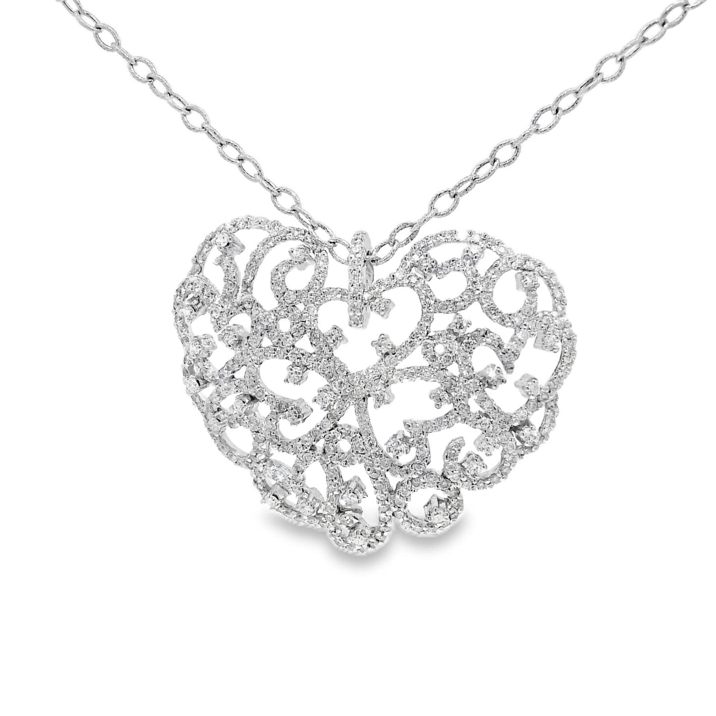 3.17ct diamond pendant in 14k white gold – Niara