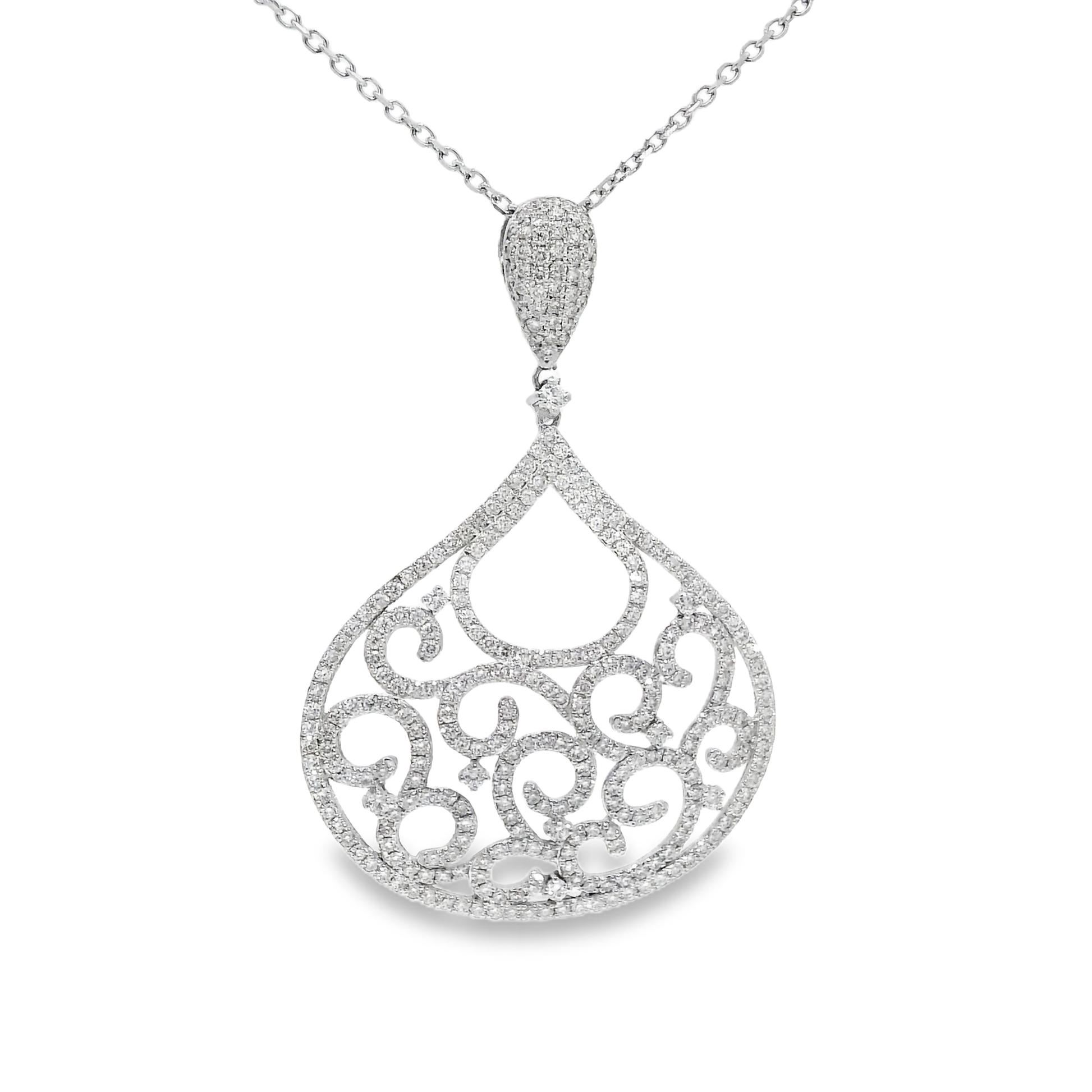 2.26ct diamond pendant in 14k white gold – Niara
