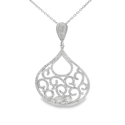 2.26ct diamond pendant in 14k white gold – Niara