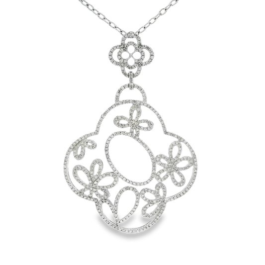 1.85ct diamond pendant in 14k white gold – Niara