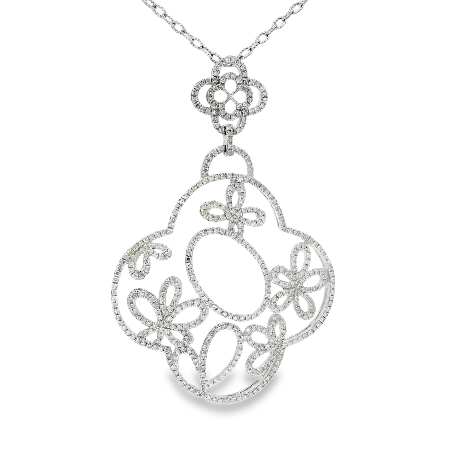 1.85ct diamond pendant in 14k white gold – Niara