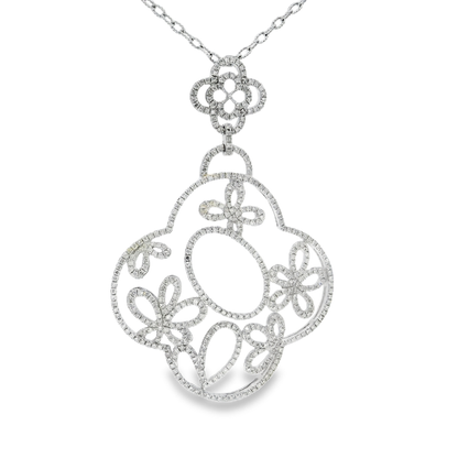 1.85ct diamond pendant in 14k white gold – Niara