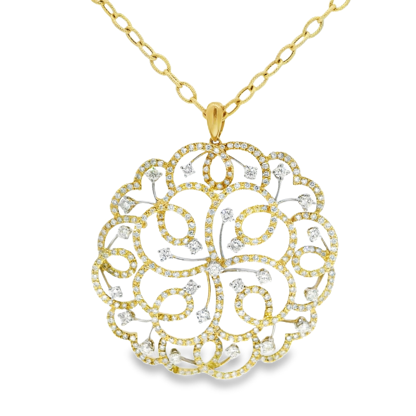 4.29ct diamond pendant in 18k yellow gold – Niara
