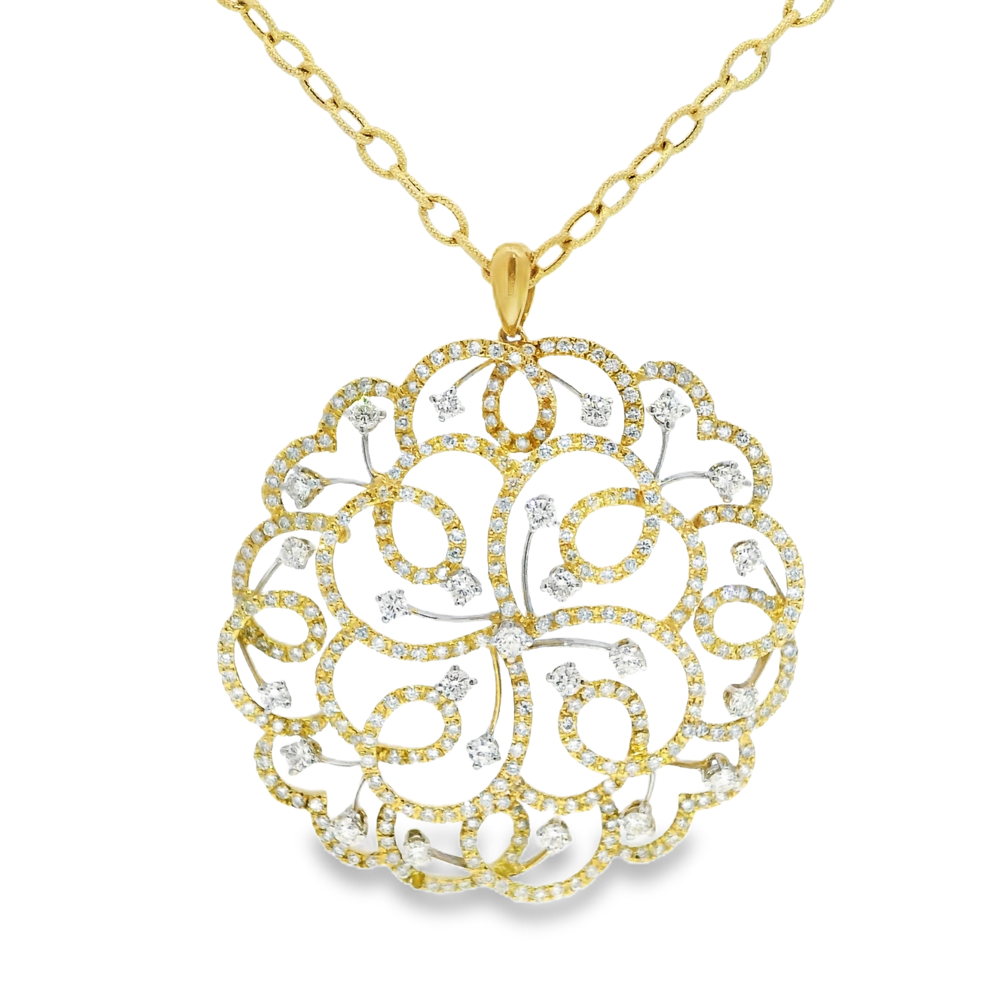4.29ct diamond pendant in 18k yellow gold – Niara