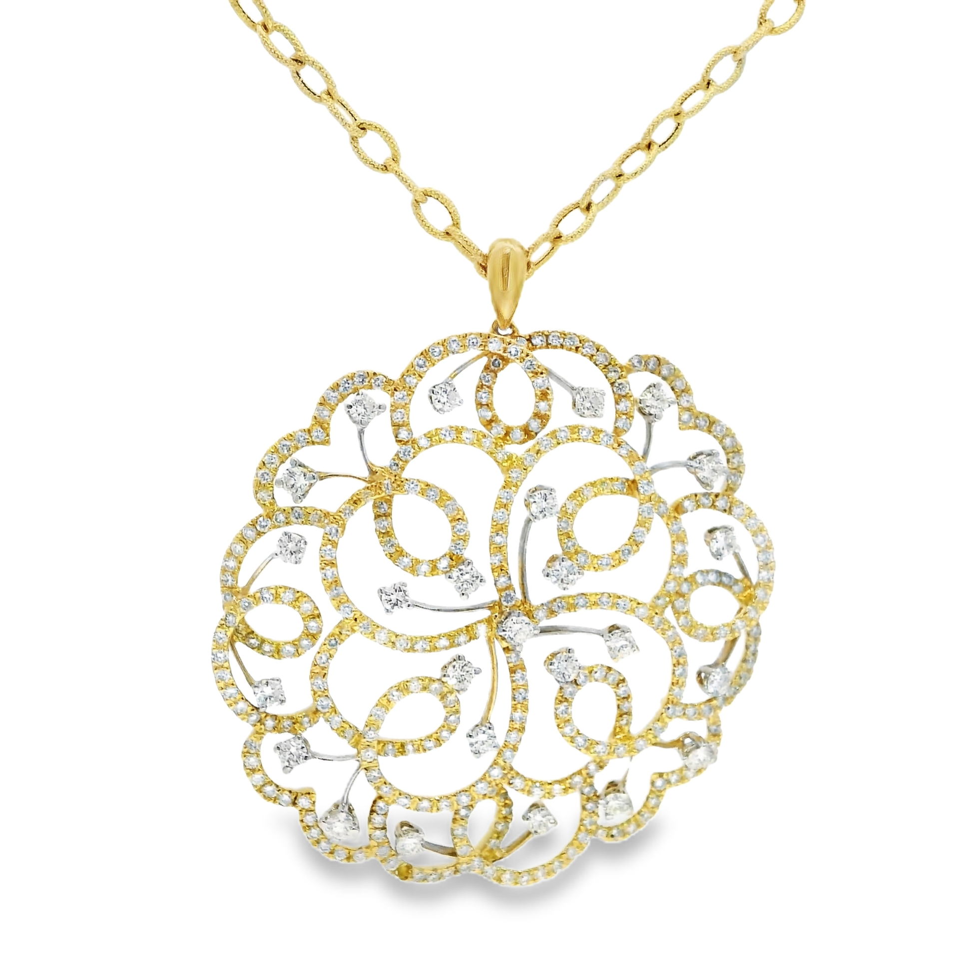 4.29ct diamond pendant in 18k yellow gold – Niara