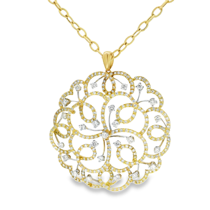 4.29ct diamond pendant in 18k yellow gold – Niara