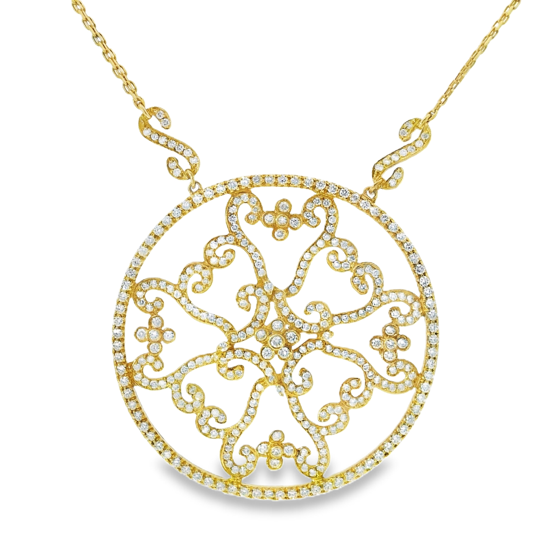 3.55ct diamond pendant in 14k yellow gold – Niara