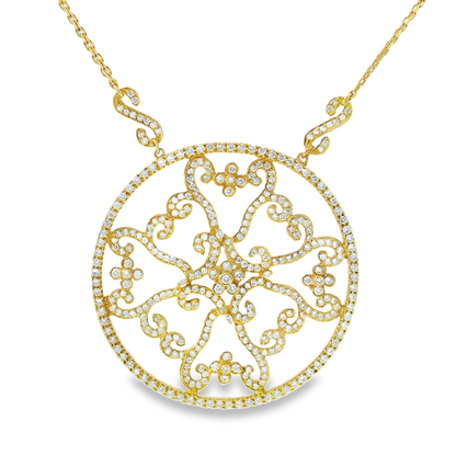 3.55ct diamond pendant in 14k yellow gold – Niara