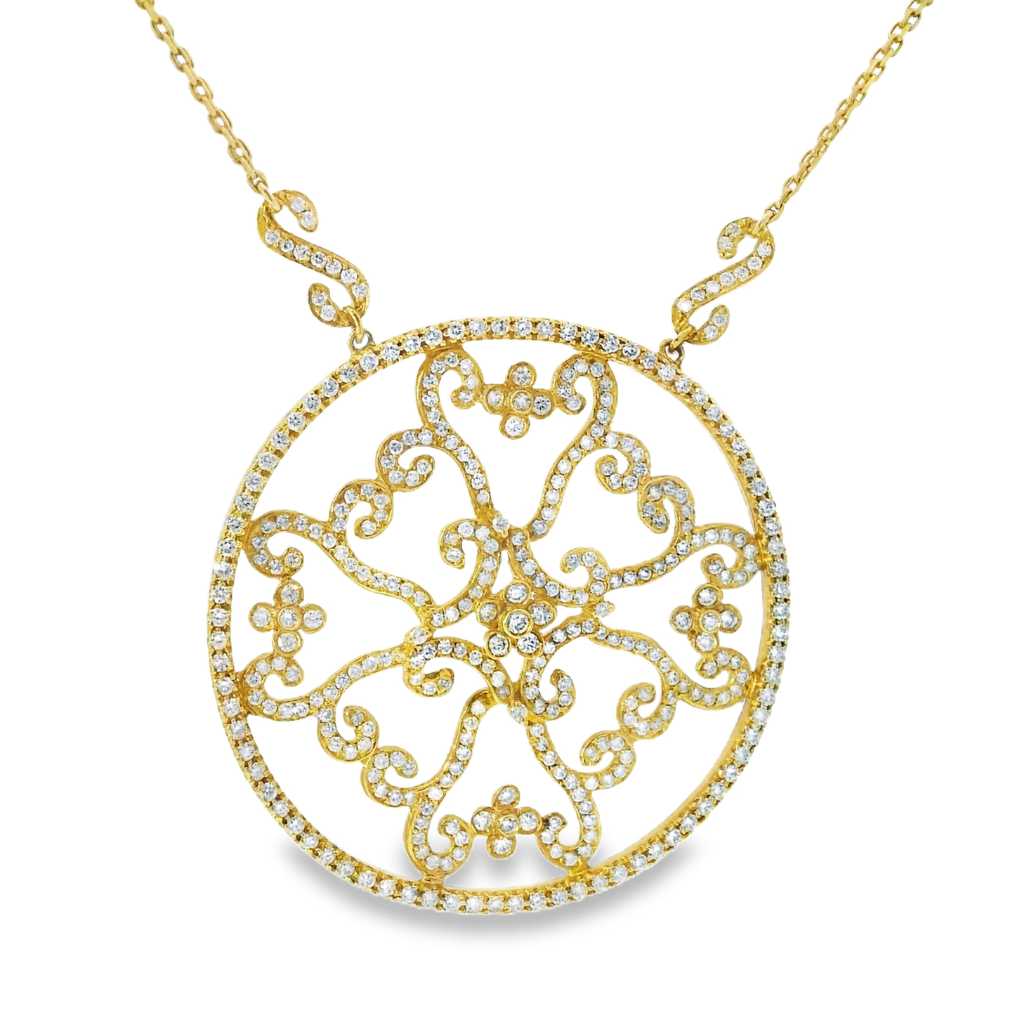 3.55ct diamond pendant in 14k yellow gold – Niara