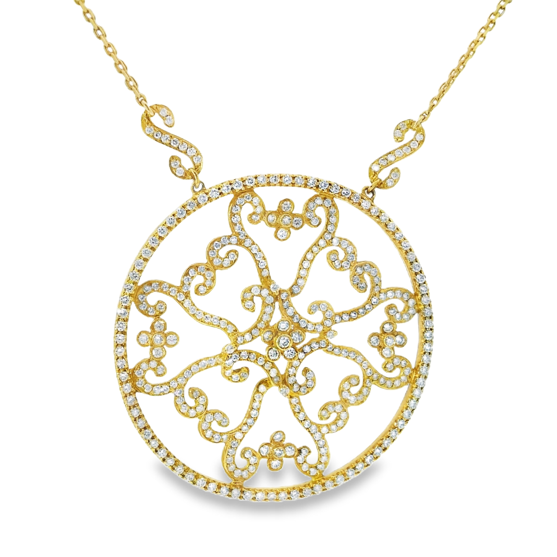 3.55ct diamond pendant in 14k yellow gold – Niara