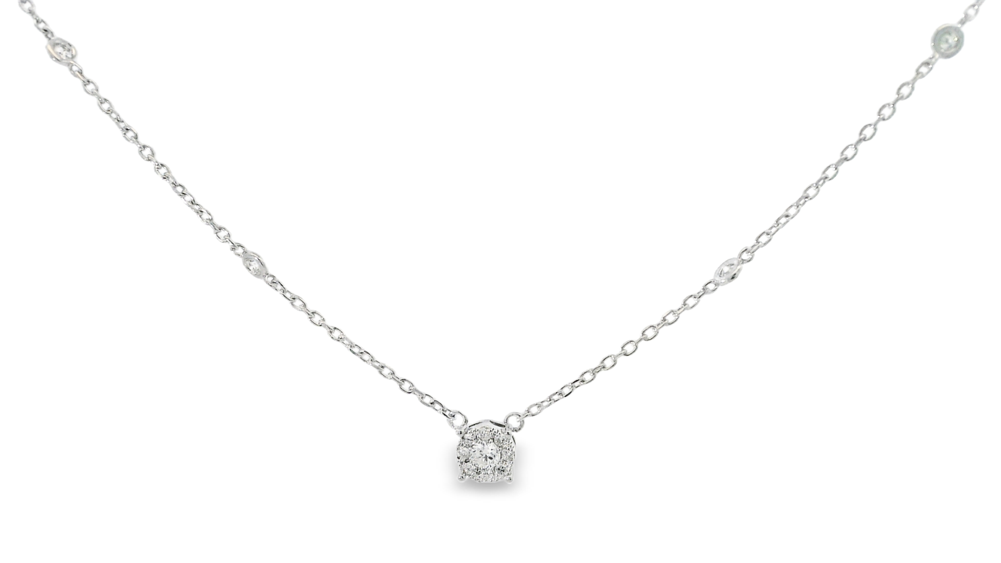 0.40ct diamond pendant in 14k white gold – Niara