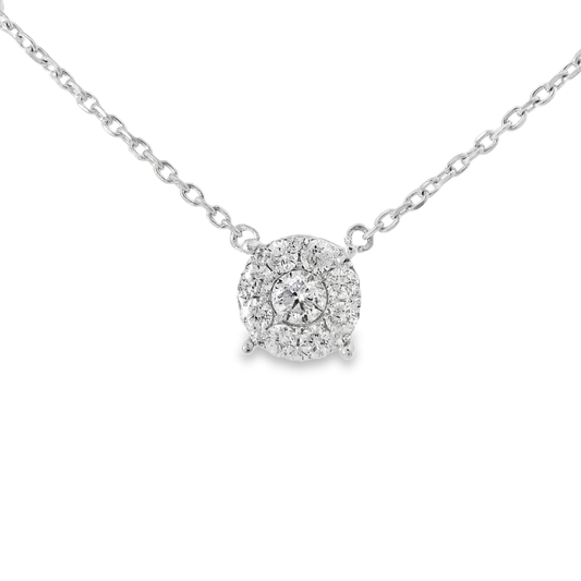 0.84ct diamond pendant in 14k white gold – Niara