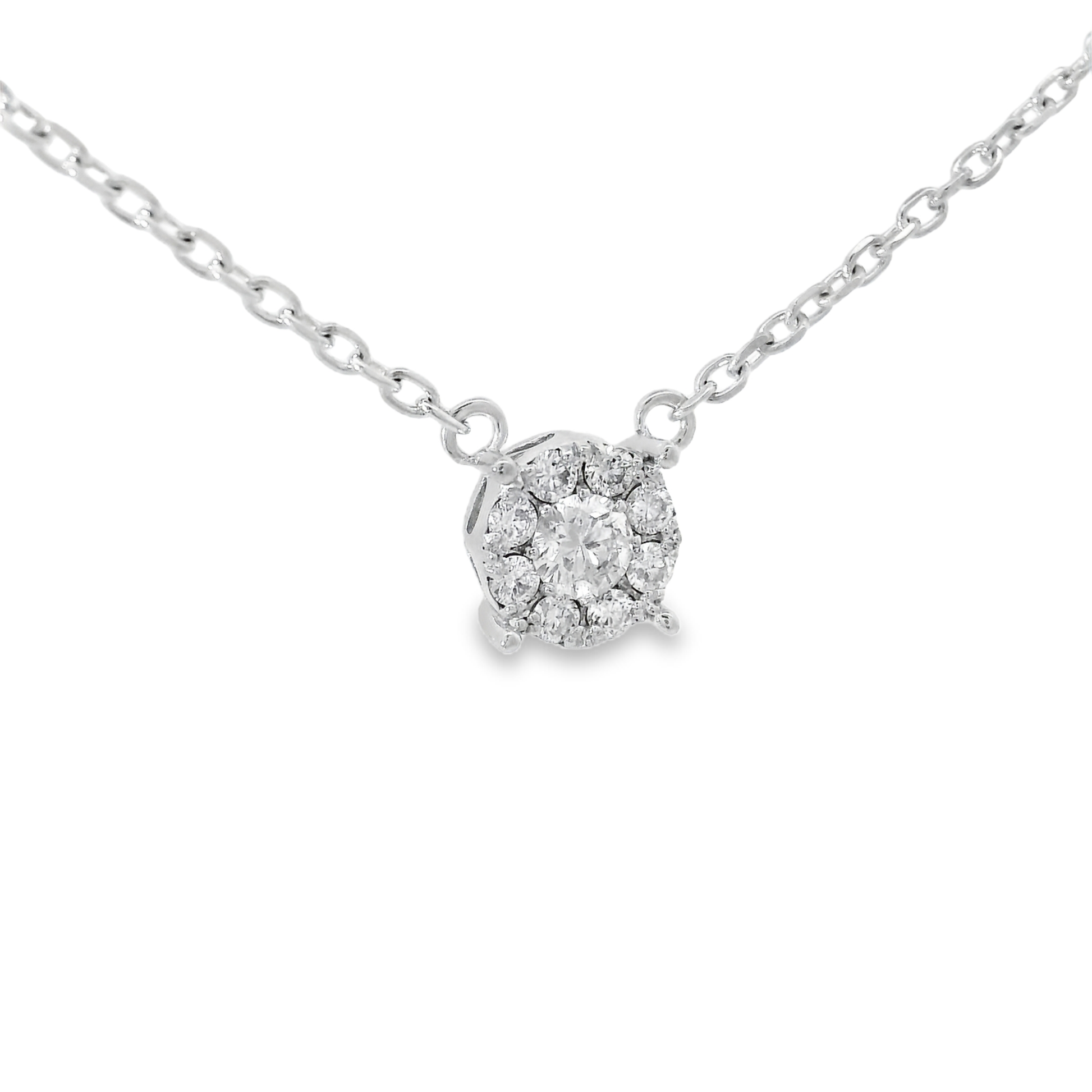 0.48ct diamond pendant in 14k white gold – Niara