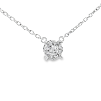 0.48ct diamond pendant in 14k white gold – Niara