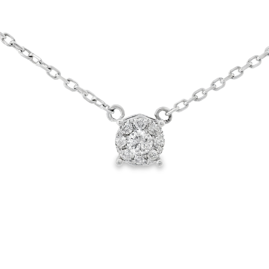 0.42ct diamond pendant in 18k white gold – Niara